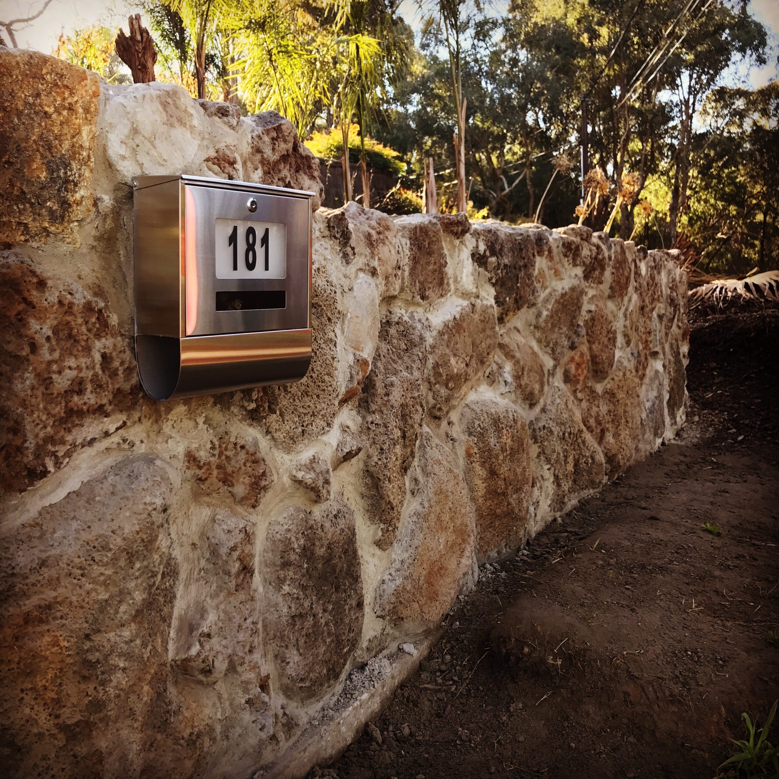 Stone wall built by Mr Landscapes